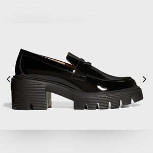 Stuart Weitzman Soho Patent Lug Sole Loafers